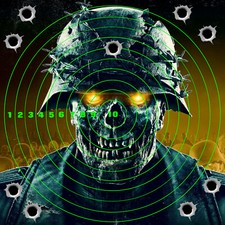 6 x Zombie Adhesive Targets Airgun Rifle Pistol 22 177 Target Shooting 14cm