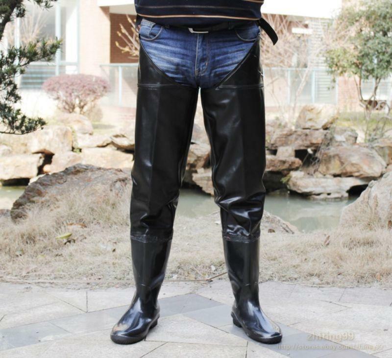 Men's Waterproof anti-skid Pull On Fishing boots fish Over the Knee Boots