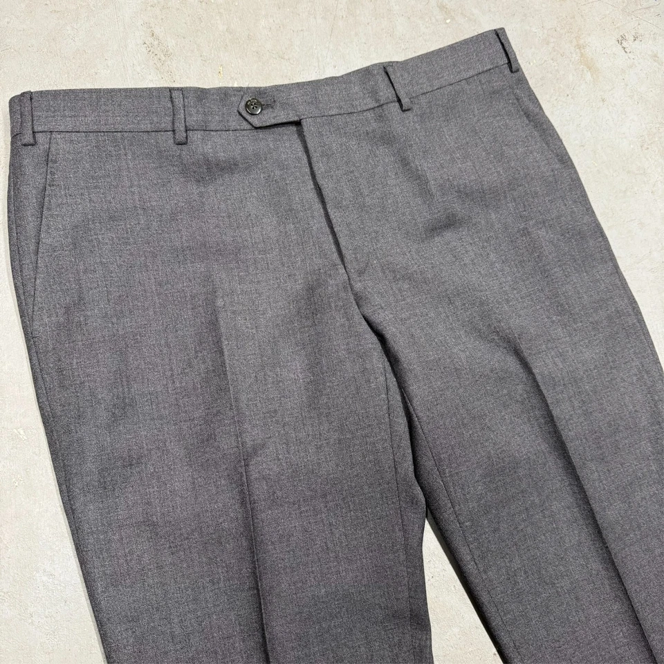 NWOT Pal Zileri Dress Pants Dynamic Wool Trousers Slim Made in Italy Grey 38x28 - Image 3 of 4