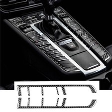 For Porsche Macan 6Pcs Carbon Fiber Interior Gear Shift Panel Cover Trim.