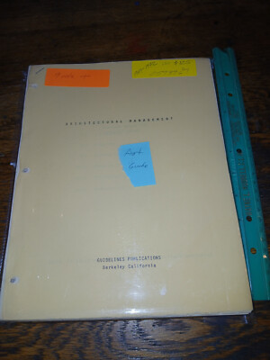 Architectural Management Papers Nine Part Set Guidelines Publications 1969-1972