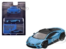 LAMBORGHINI HURACAN STERRATO BLU AEGIR BLUE 1/64 DIECAST BY MINI GT MGT00807
