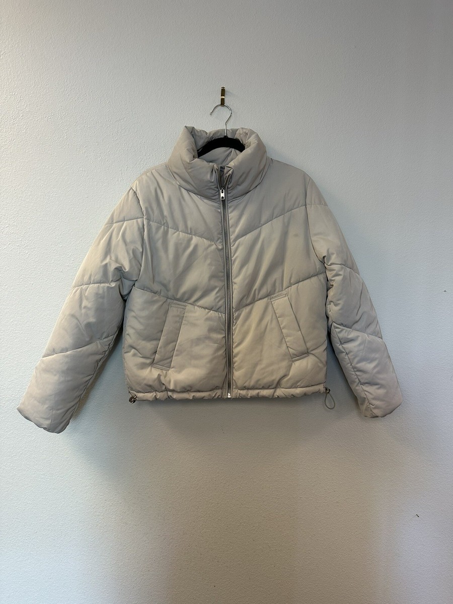 H&m Light Grey Puffer Light Grey Puffer Jacket