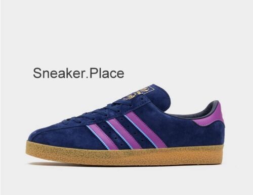 adidas Originals Yabisah Men's Trainer in Dark Blue and Purple UK Size 8.5 - Afbeelding 1 van 6