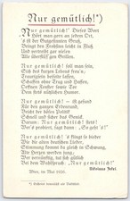 Vintage 1926 German Poem Postcard by Nikolaus Jekel, Vienna Publisher