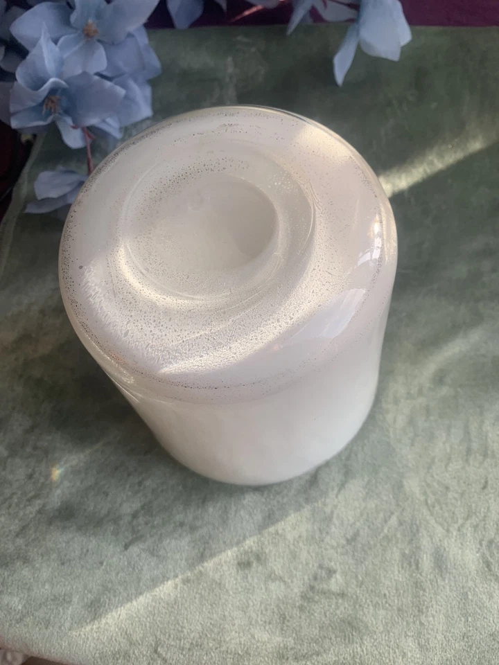 weißer Blumentopf, Übertopf aus Glas - Bild 3 von 3