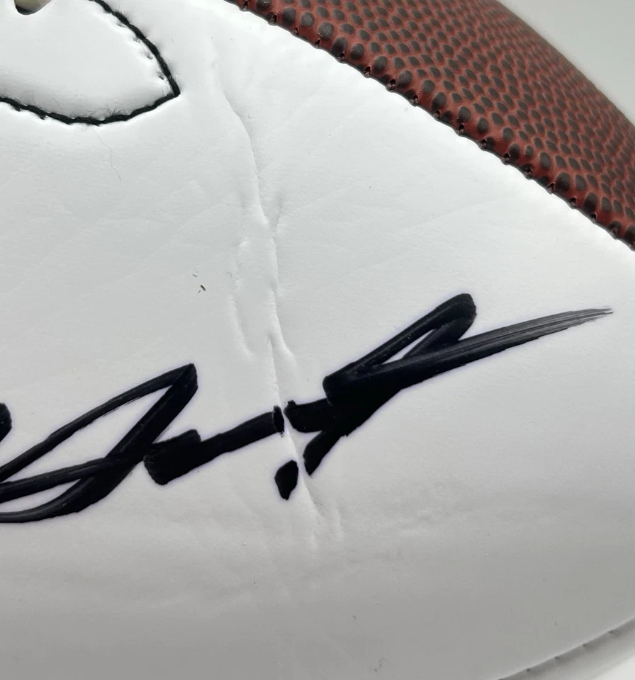 Jim Harbaugh Signed University Of Michigan White Panel Football PSA/DNA COA - Image 3 of 4