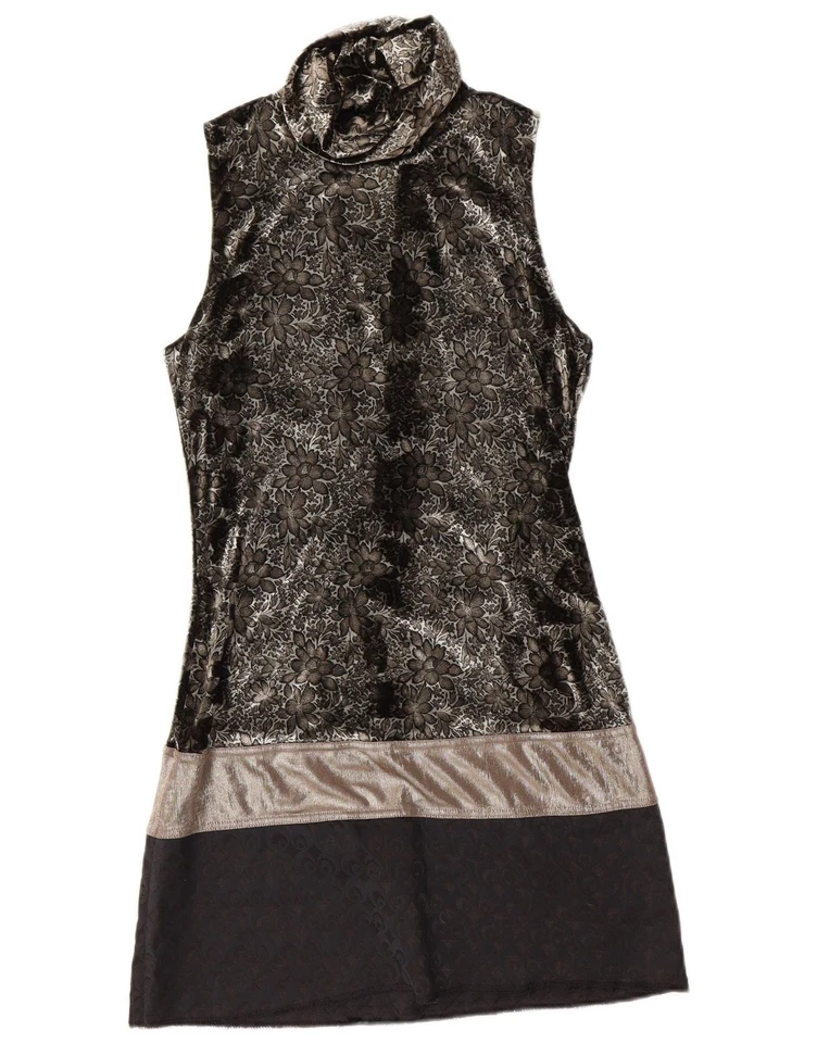 Vestido Vaino CUSTO BARCELONA Mujer Sin Mangas IT 40 Pequeño Gris Floral BL18 Foto 3 de 4