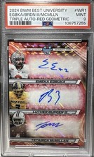 🔥 🥵 2024 EMEKA EGBUKA/LUTHER BURDEN III/TETAIROA MCMILLAN /10 Red Geo PSA 9