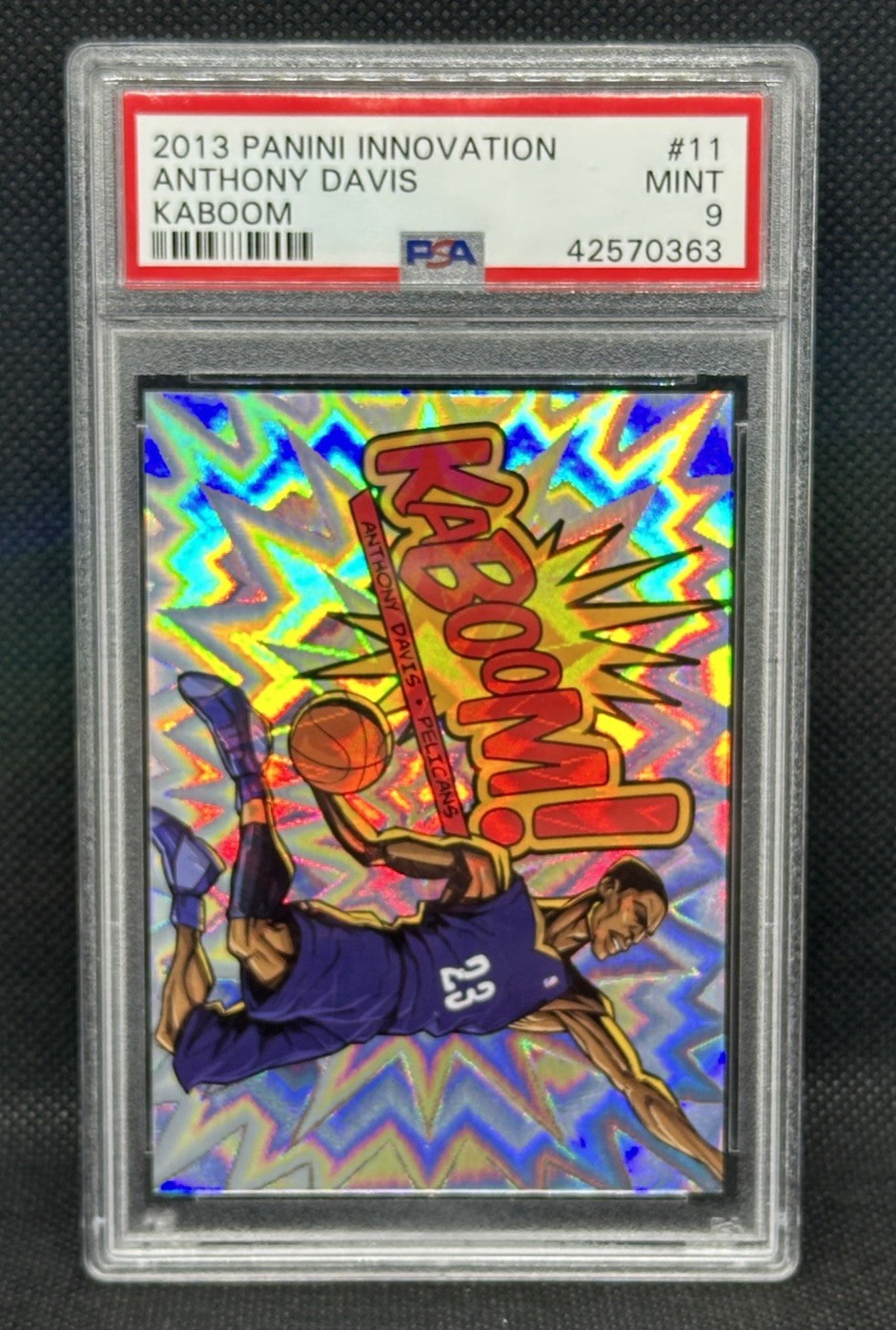 2013-14 Panini Innovation Kaboom Anthony Davis #11 PSA 9 1st YR kABOOM