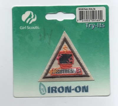 Brownie GS, Paint, Click, Go, Try-Its Patch, (1999), Near-Mint on Card!