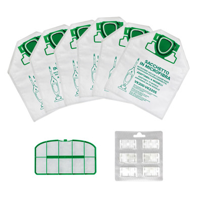 Set Risparmio Filtri Per Vorwerk Tiger 251 E 252 - Filtro Hepa, Carboni Attivi, 16 Sacchetti E Deodoranti