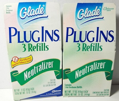 1 Vintage 1996 Box & 1 2001 Box Glade PlugIns Neutralizer Refills 3 ...