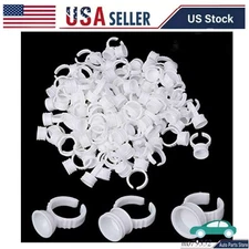 Lot Tattoo Ink Cups Plastic Pigment Rings Holder For Permanent Makeup Eyebrow US