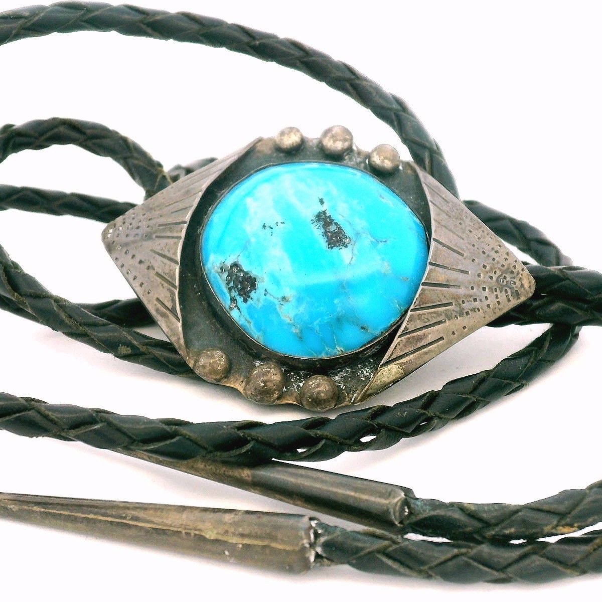Sterling Silver Large Turquoise Native American B… - image 1