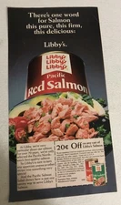 1985 Libby’s Pacific Red Salmon Print Ad Advert Coupon pa8