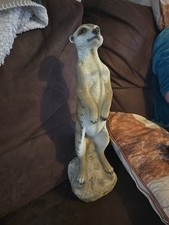 Tall standing meerkat garden ornament or statue. 44cm.