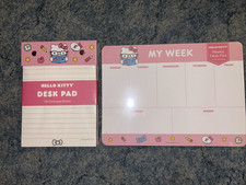 Sanrio Hello Kitty Desk Pad Perforated Sheets Notepad  Weekly Desk Pad Sheets