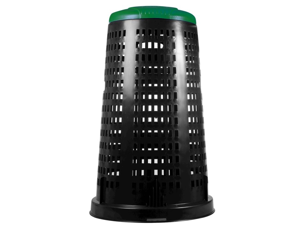 Black Bin Stand Green Lid 24705 Stefanplast