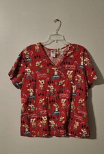 Scrub Top Size XL Rudolph The Red Nosed Reindeer