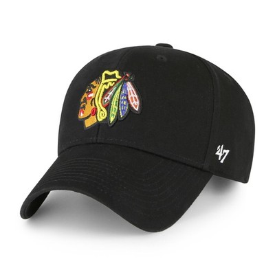 '47 Brand Cap NHL Chicago Blackhawks Legend '47 MVP Black Basecap Logo Stickerei