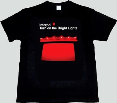 Interpol Turn On The Bright Lights Black Tee, rock band shirt Reprint S-5XL