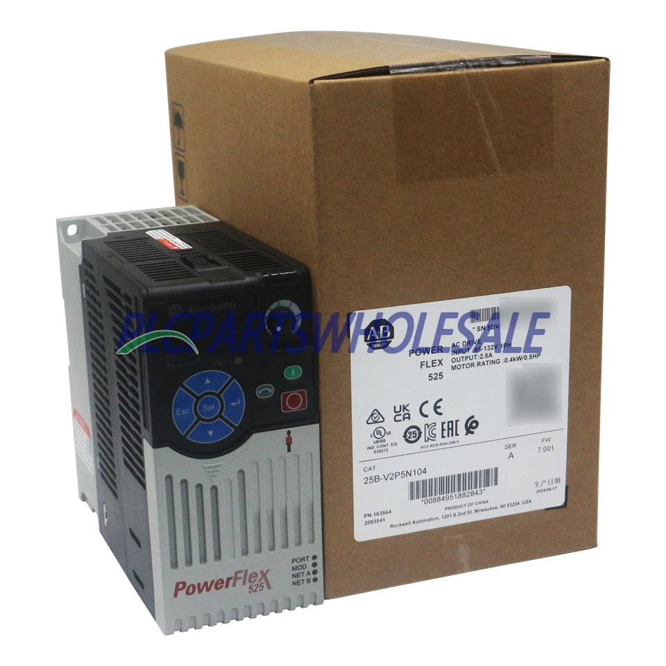 Allen-Bradley 25B-V2P5N104 Powerflex 525 AC Drive Controller 25BV2P5N104