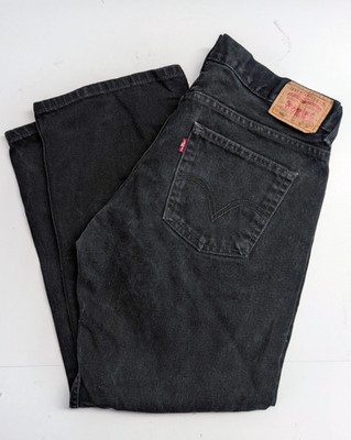 Levi's 550 Black Jeans 32x27 Relaxed Fit 90s Baggy Dad Grunge Y2K Skater Retro