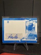 2019 Panini Contenders Season Tickets Pete Alonso #1 Auto 1/1 BluePrinting Plate