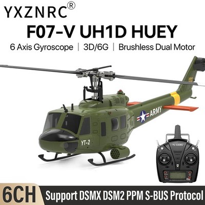 YUXIANG F07-V RC Helicopter UH-1 6CH 2.4G 6 axis Gyro 3D RTF Airplane 3Battery