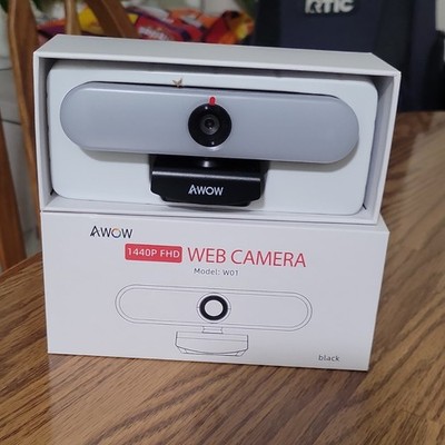 AWOW W01 1440P FHD Web Camera Black USB, 2560x1440 Resolution