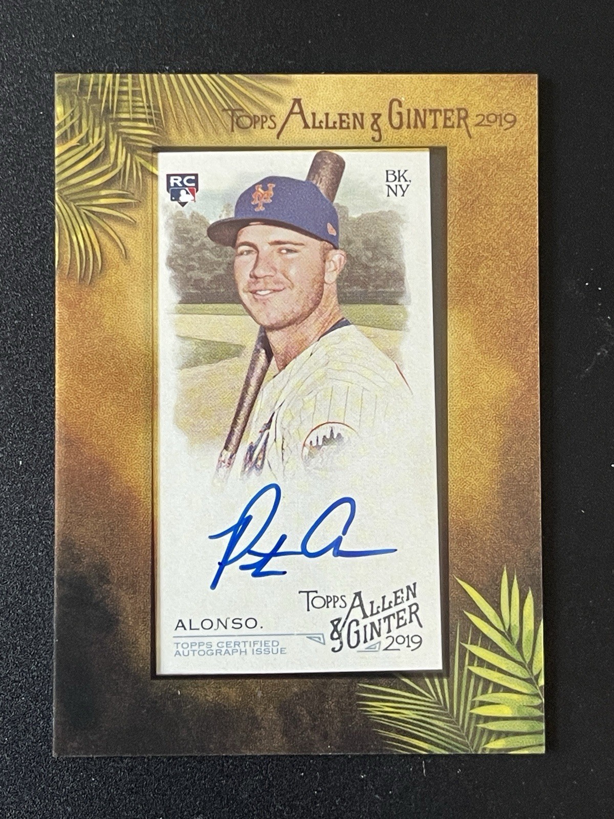 Pete Alonso 2019 Allen & Ginter’s Framed Mini Auto RC Signed Rookie #MA-PA ROY