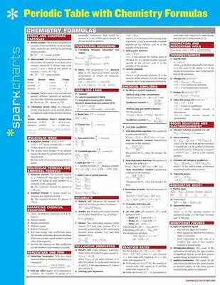 Periodic Table with Chemistry Formulas - Pamphlet, by SparkNotes - Very Good