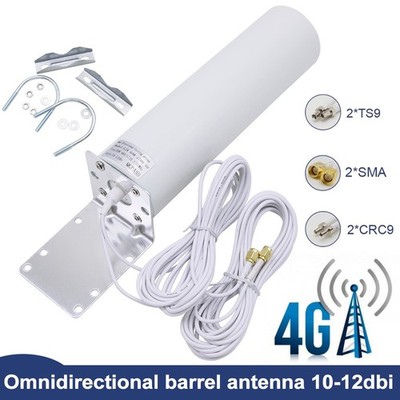 4G LTE Antenne TS9/SMA/CRC9 Stecker Außenantenne Wasserdicht Antenne 12dBi