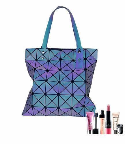 Luminous Geometric Handbag Women Holographic Reflective Shoulder Casual Bag New - Picture 2 of 31