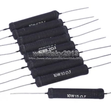 2PCS 10W 0.33-47 Ohm Audio Speaker Crossover Non Inductive Wire Winding Resistor