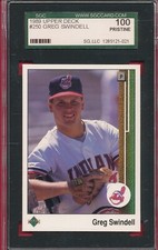 SGC 100 PRISTINE 1989 UPPER DECK 250 GREG SWINDELL GRADED 10 GEM MINT READ TPHLC