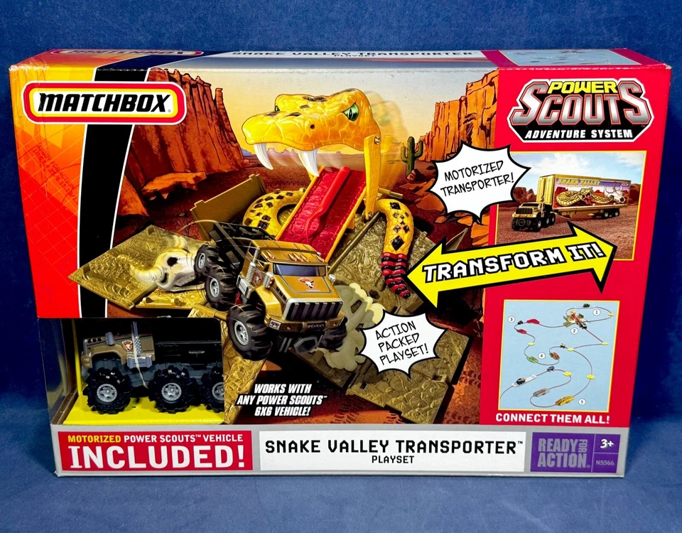 Matchbox SNAKE VALLEY TRANSPORTER PLAYSET POWER SCOUTS Motorized Vehicle - 2008 - Image 3 of 4