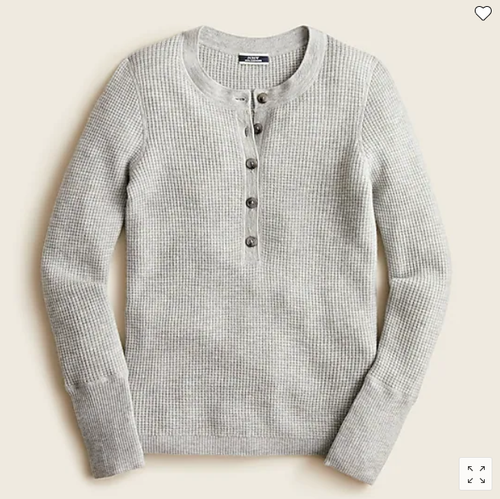 Featherweight Cashmere Waffle Henley XS 