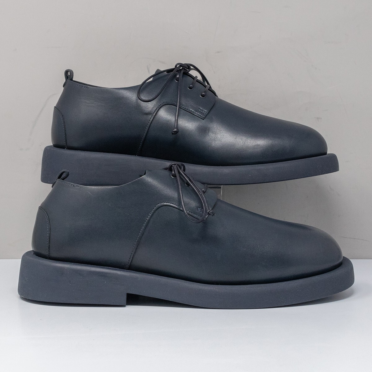 Marsèll MMG471 Gommello Dark Navy Blue Leather Derby, Men's 12 US