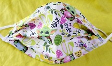 Baby yoda Easter Inspired Face Mask Adult sz, ADJUSTABLE, CAN ADD LAYERS