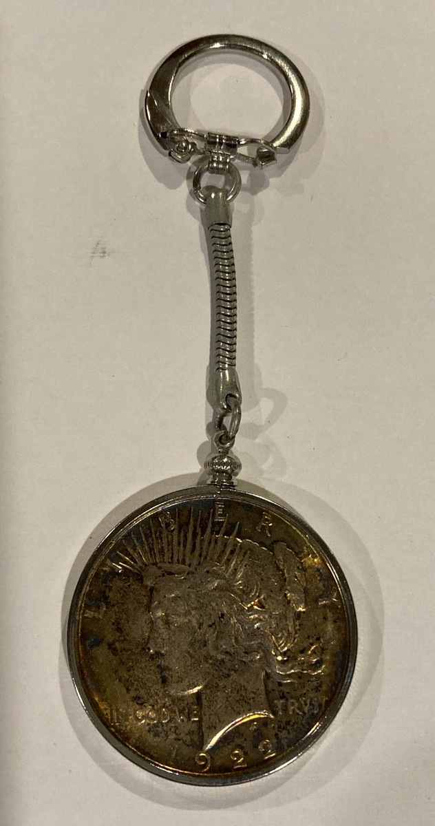 その他 Crown of Providence CF 1922 Peace Silver Dollar Key Chain 90% Silver US Coin | eBay