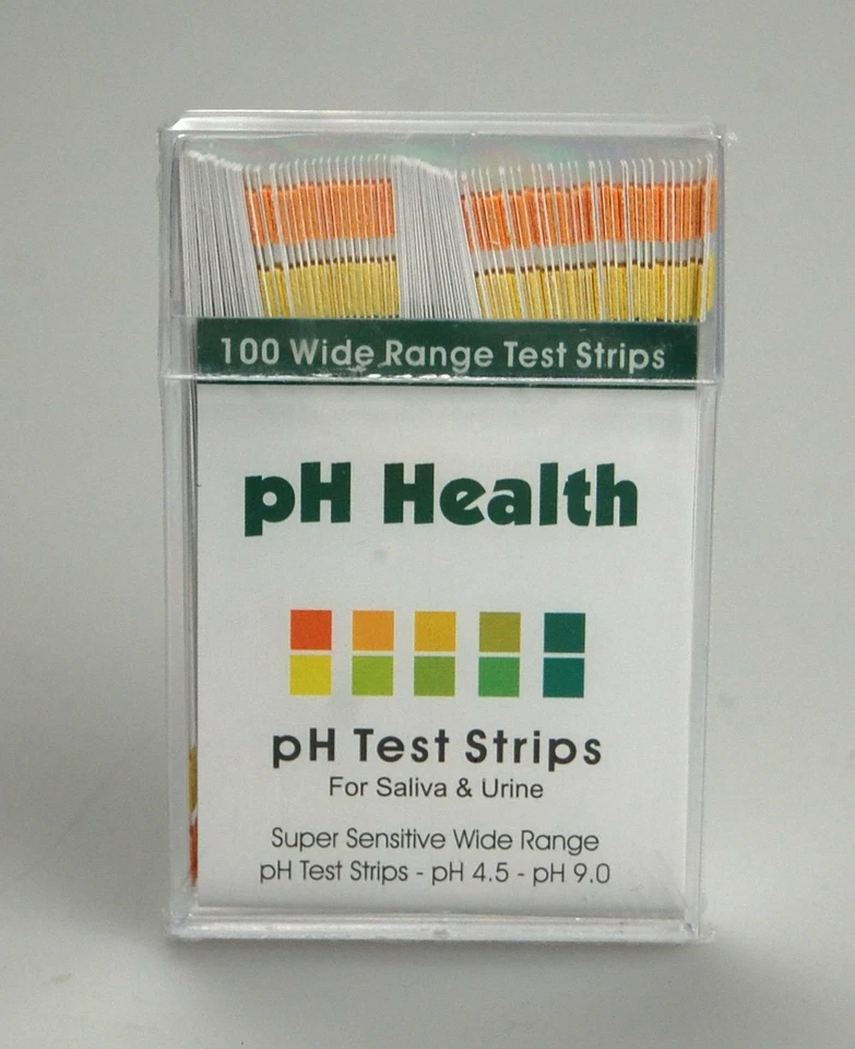 CSL 100 STRIP ALKALINE PH STRIPS TEST KIT URINE & SALIVA pH FOR BODY LEVELS