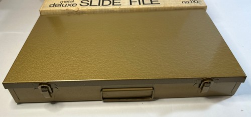 Vinatge NEW Logan Metal Deluxe 35mm Slide File 2"x2" Lot Of 2 No. 110 NIB R8 - Picture 3 of 11