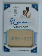Reggie Lawson 2015 Leaf Perfect Game JERSEY Autographs SILVER SPECTRUM 1/5