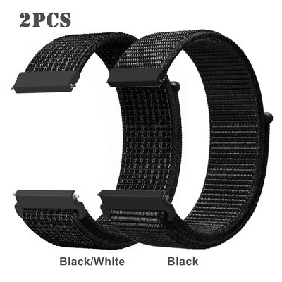 2 Pack Nylon Sport Loop Watch Band Strap For Amazfit Bip 5 Unity / S Pro / U Pro