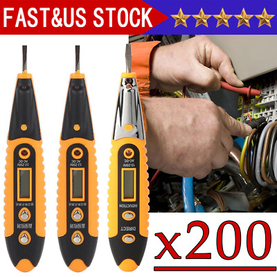 Voltage Electric Tester Volt Detector Test Pen AC DC Non-Contact Sensor ...