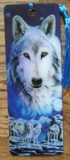 Wolfs 3-D LENTICULAR BOOKMARK  