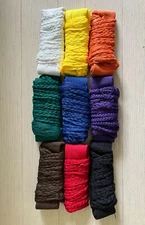 Kung Fu Corded Martial Arts Belts - White thru Black