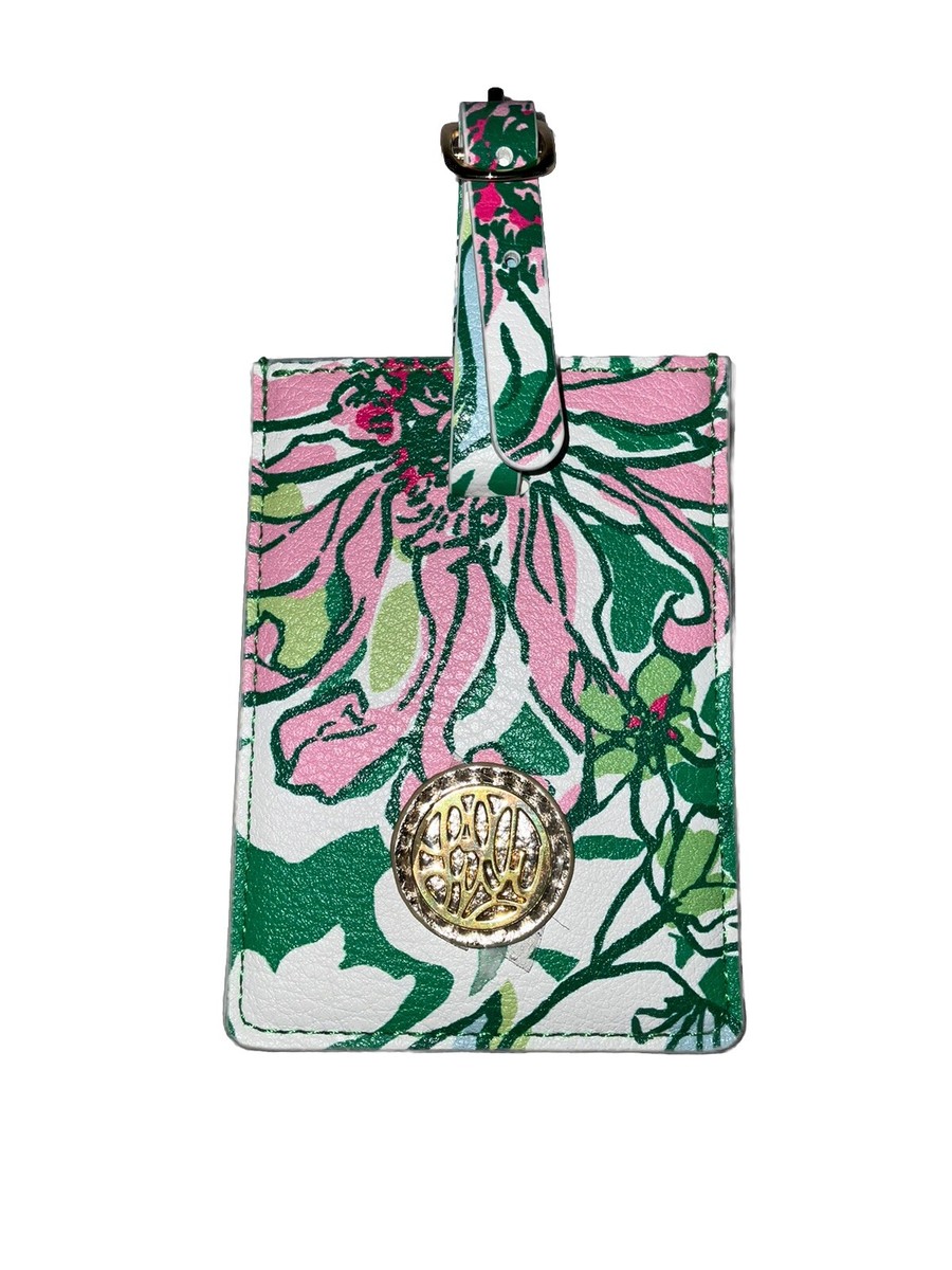 Lilly Pulitzer NWT Luggage ID Tag Spearmint Blossom Views